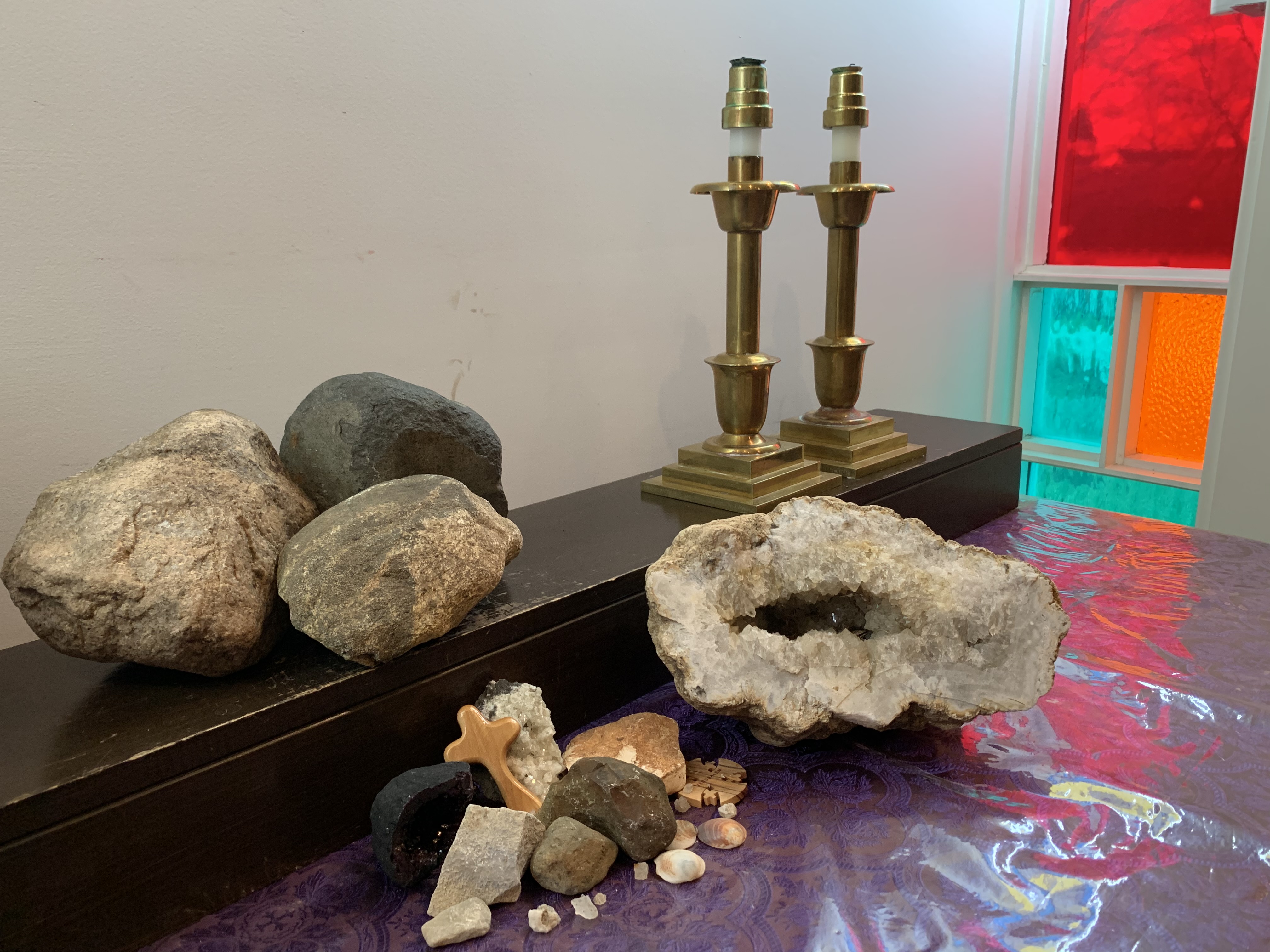 stones on altar