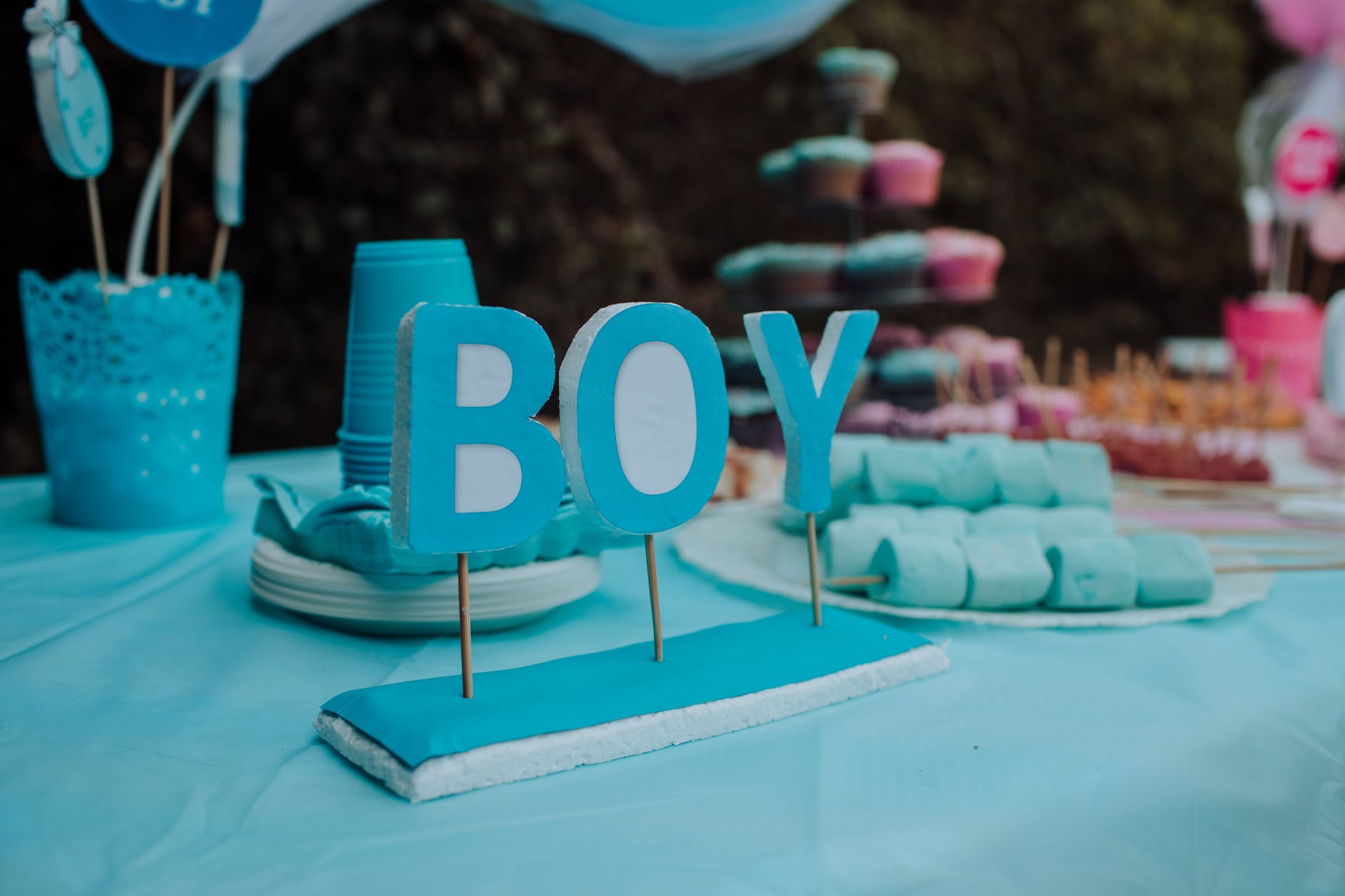 blue boy freestanding decor